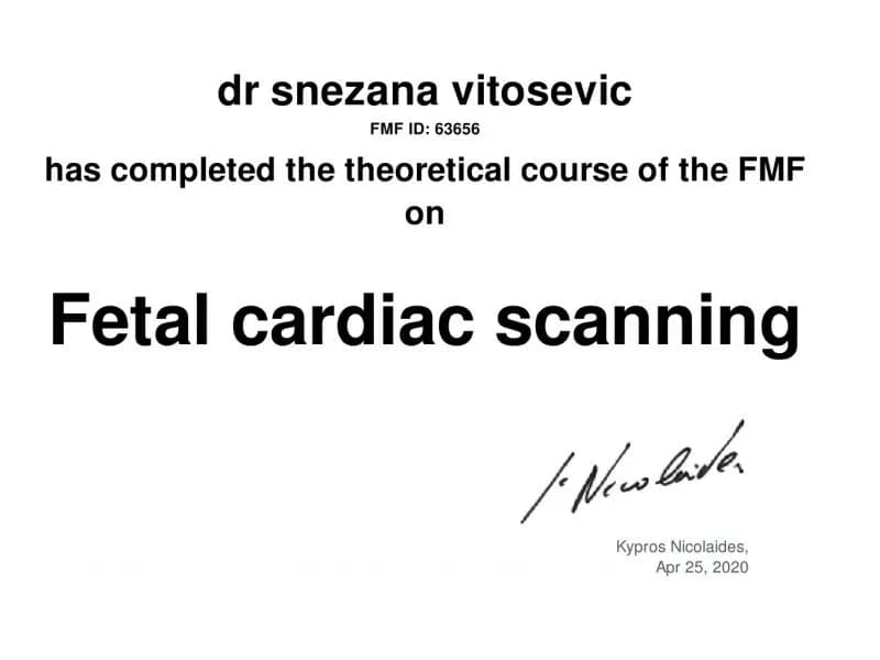dr. Snješka Vitošević – certifikat 13